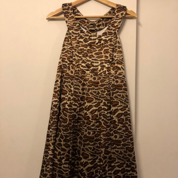 DEBRA RODMAN - silk cheetah / leopard dress, 2 - Picture 1 of 5